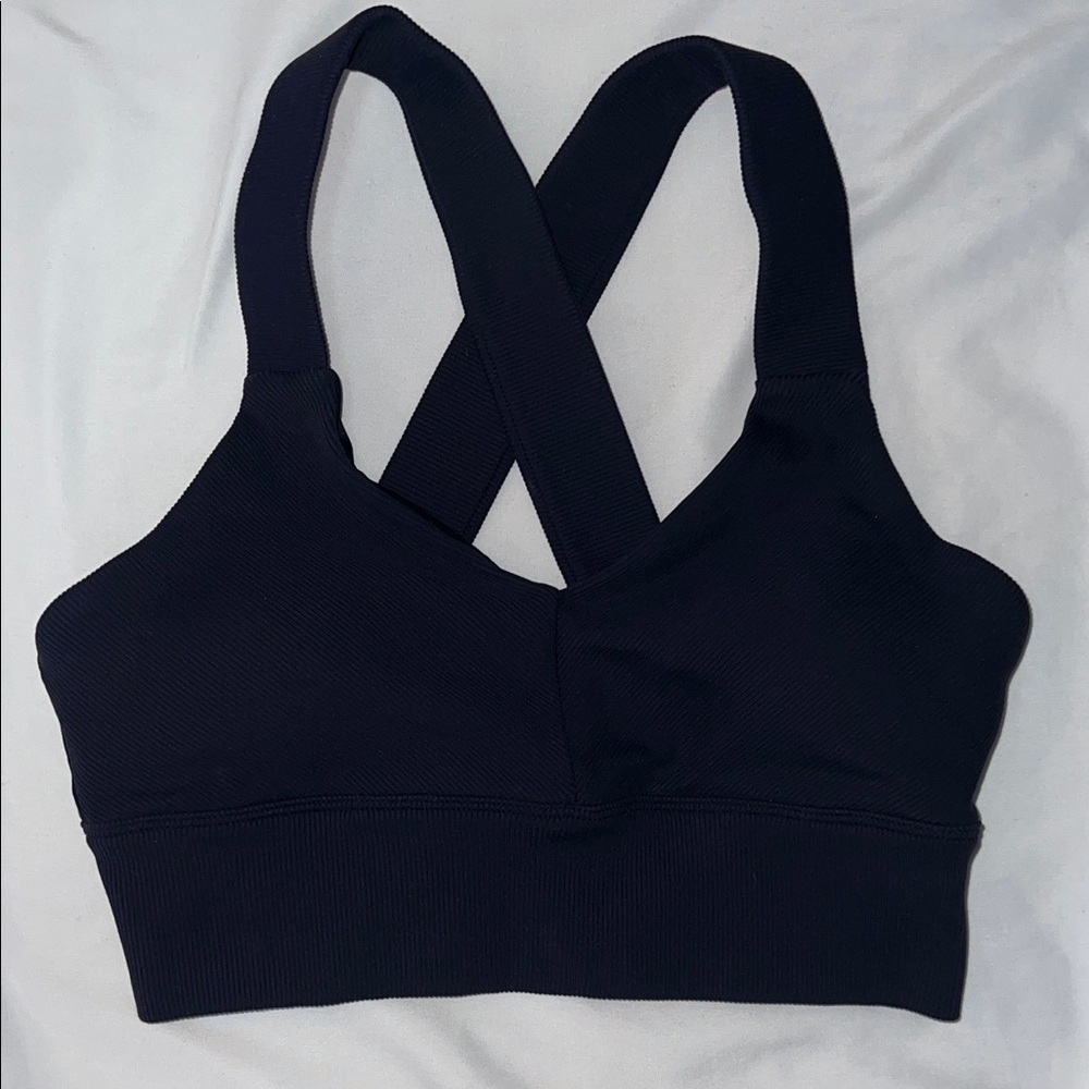 ALO Yoga Emulate Bra in Dark Navy